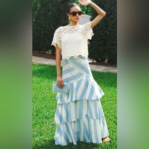 Mestiza Blue Stripe Convertible Skirt-NWT
